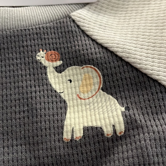 Little chickadees 3 piece baby set elephant 0-3 Months Baby Boy Girl New Born - Picture 4 of 6